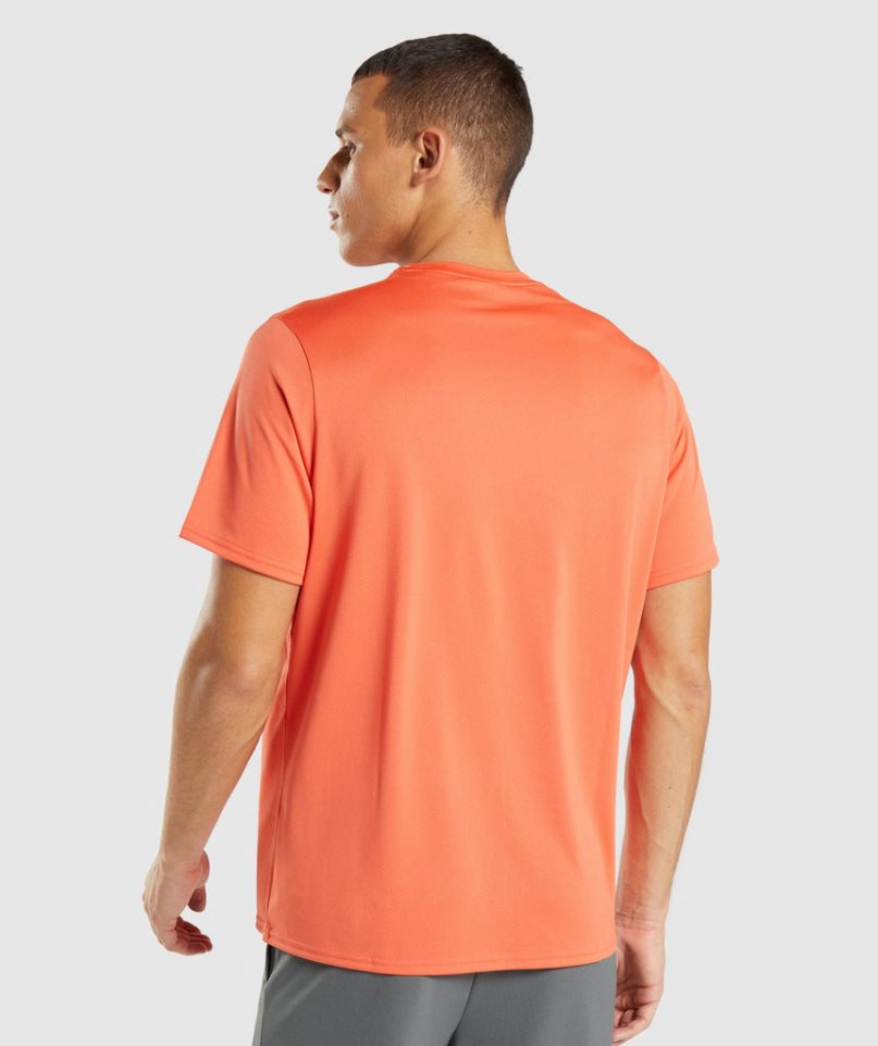 Men's Gymshark Arrival Regular Fit T-Shirts Orange | CA 50D8N1